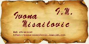 Ivona Misailović vizit kartica
